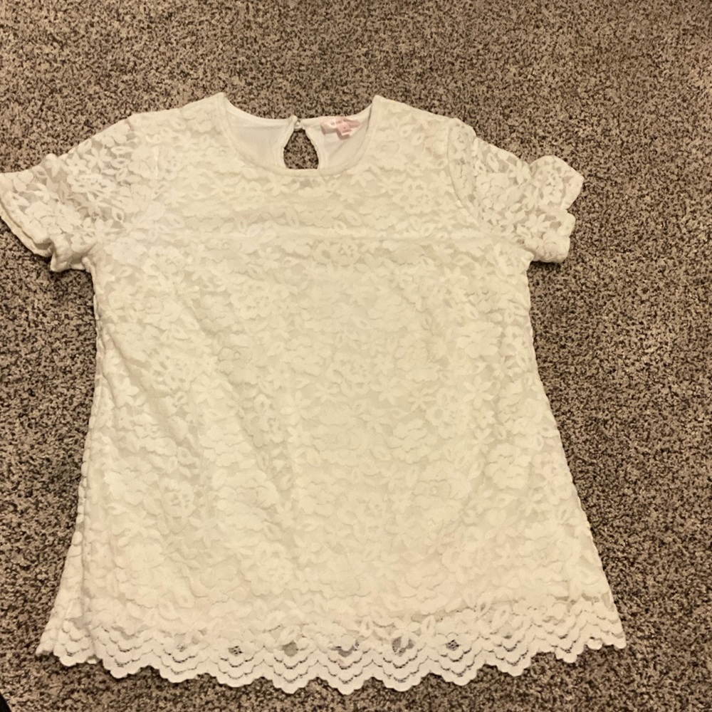 Teddi White Lace Blouse